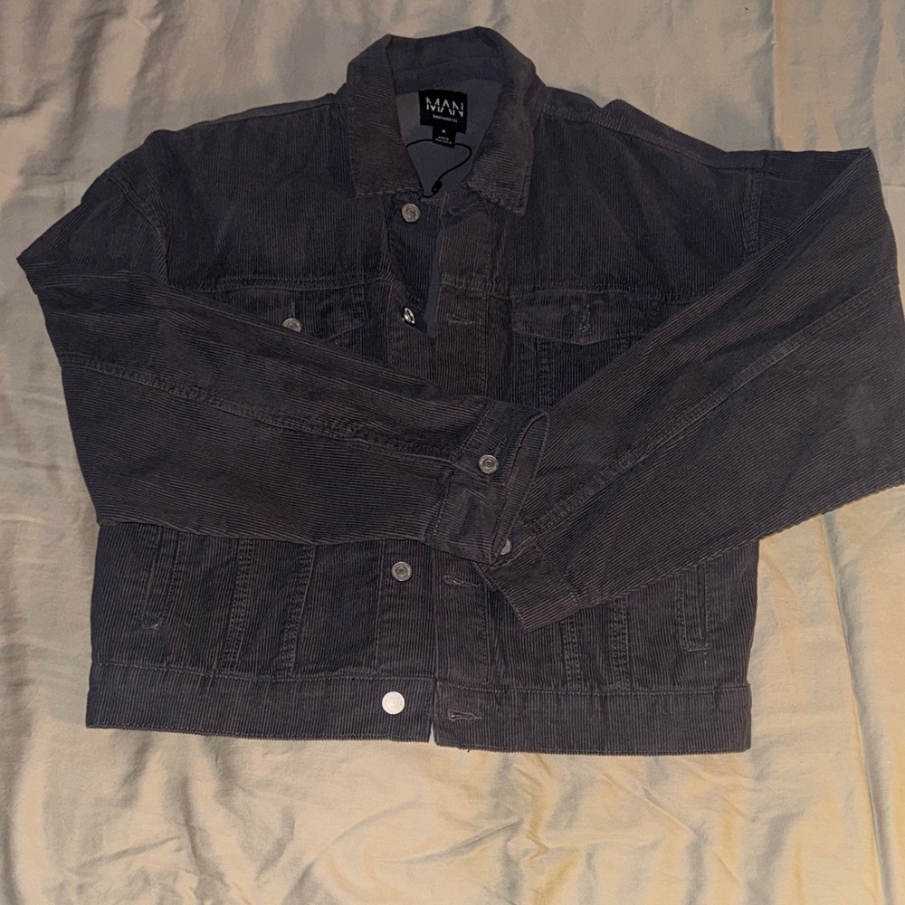 MAN Black Corduroy Shirt Jacket